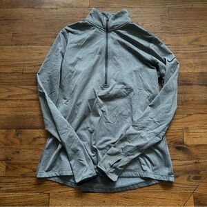 Woman’s Lightweight Grey Quarter-Zip Pullover